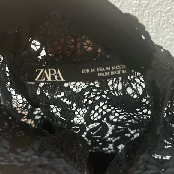 Zara Lace Contrasting Dress size M - Picture 4 of 5